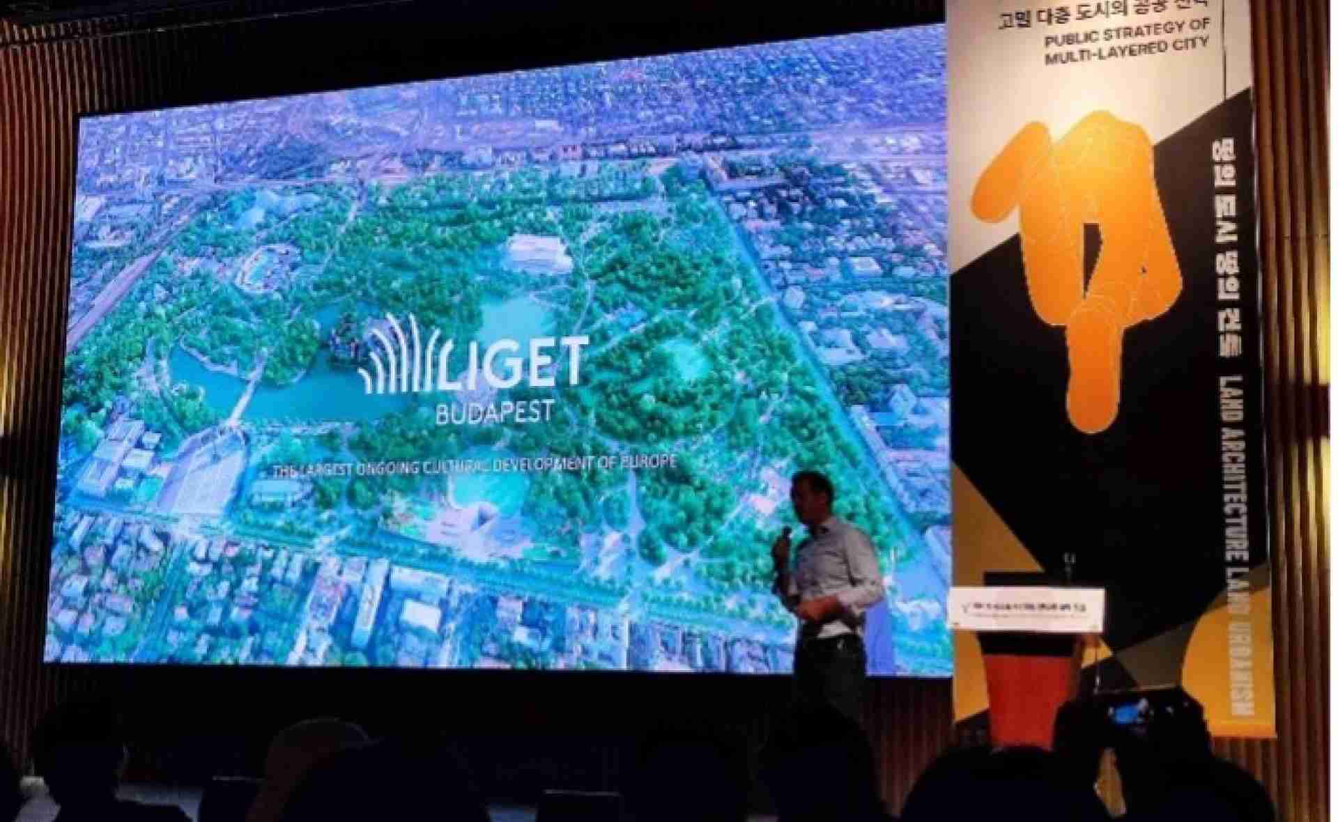 A Liget Budapest projekt bemutatása a Szöuli Építészeti és Urbanisztikai Biennálén